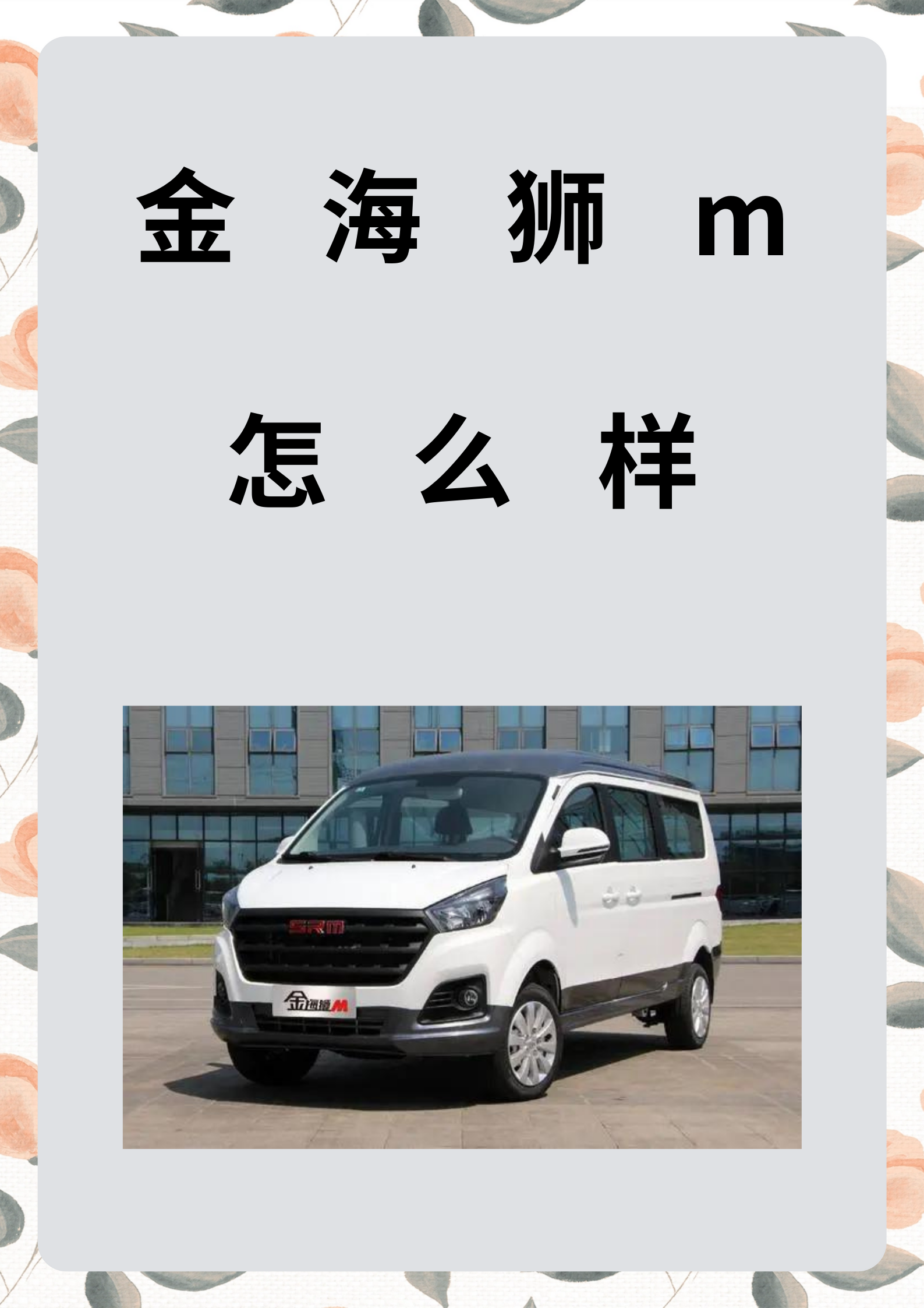 成都金海狮M优惠0.40万 仅4.69万可入手